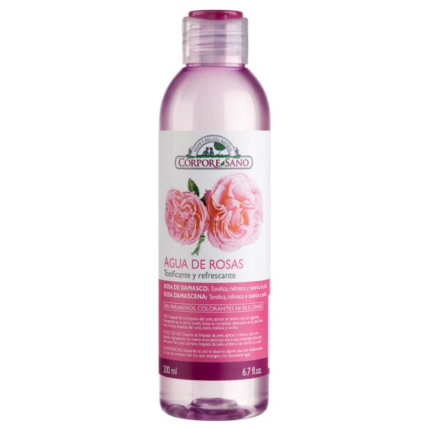 Agua de rosas tonifica y refresca Corpore Sano
