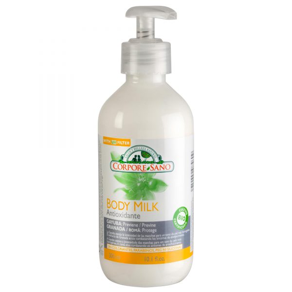 Body milk gayuba y granada antioxidante y previene las manchas Corpore Sano