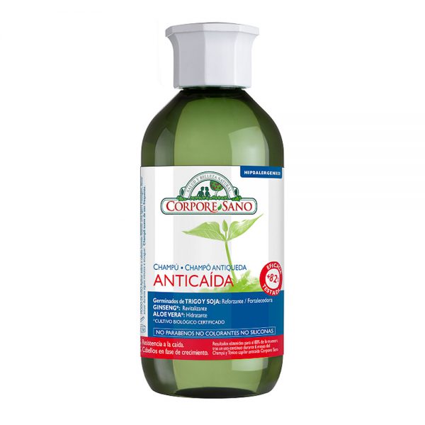Champú anticaída trigo, soja, ginseng y aloe vera Corpore Sano
