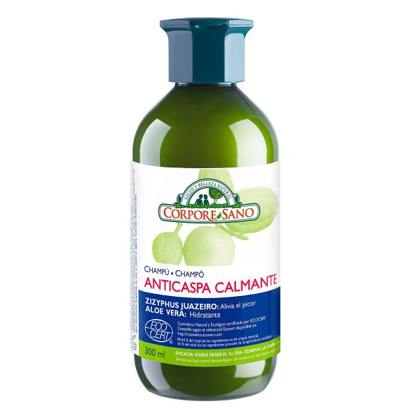 Champú anticaspa calmante zizyphus juazeiro y aloe ecocert Corpore Sano