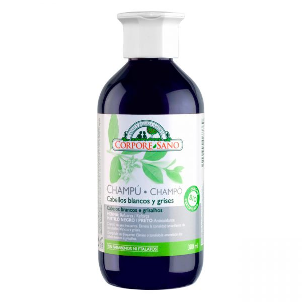 Champú cabellos blancos y grises henna índigo Corpore Sano