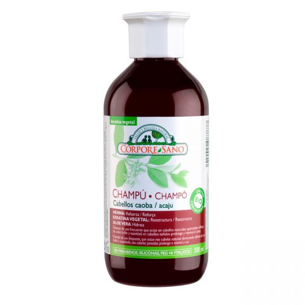 Champú cabellos caoba henna sándalo Corpore Sano