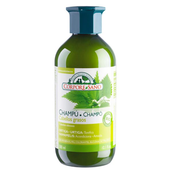Champú clásico cabellos grasos ortiga, hamamelis y lima Corpore Sano