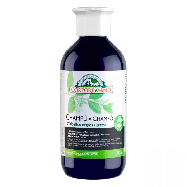 Champú cabellos negros henna palo campeche Corpore Sano