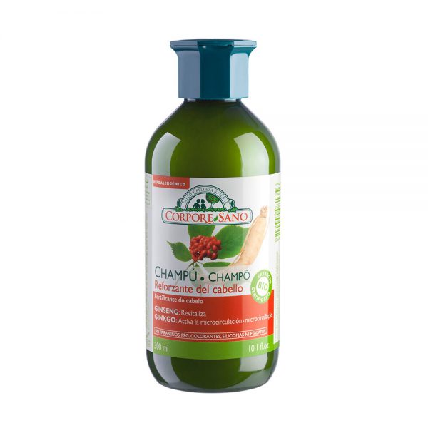 Champú ginseng, ginkgo y eleuterococus reforzante 300 ml+ 200ml Corpore Sano
