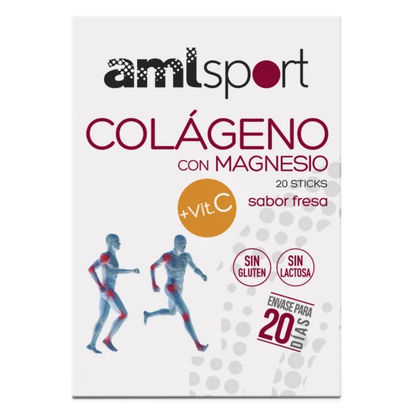 Colágeno con magnesio sticks Amlesport