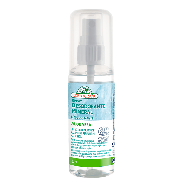 Desodorante cristal mineral & aloe vera spray cosmos Corpore Sano