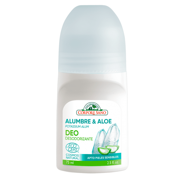 Desodorante roll-on alumbre, aloe vera Corpore Sano