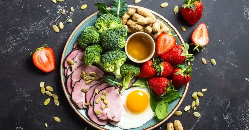Alimentos de una dieta equilibrada para equipararse con las dietas detox.