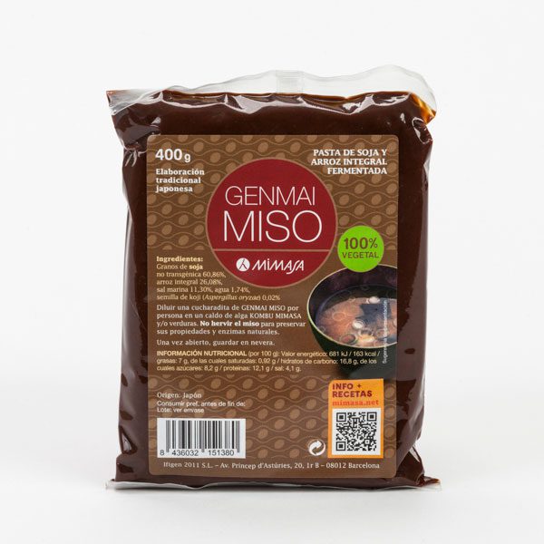 Genmai Miso (pasta de soja y arroz integral) 400 g Mimasa