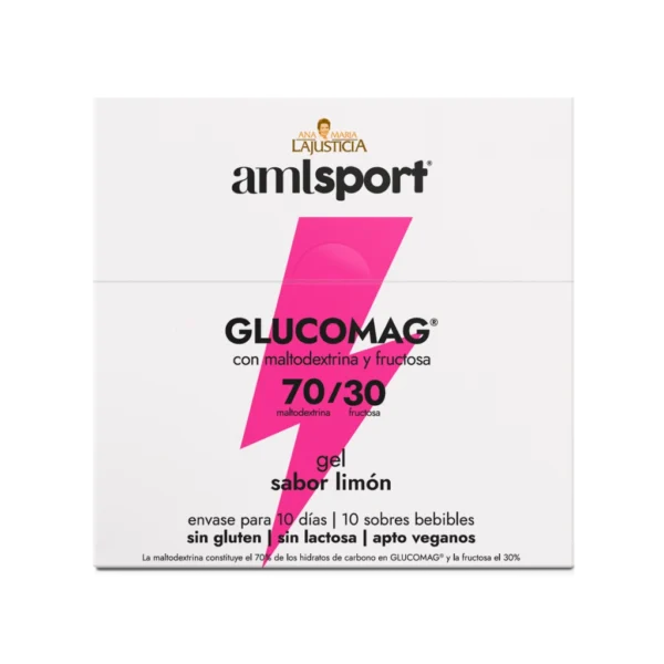 Glucomag 70 30 sabor limón 10 sobres Amlesport - Imagen 2