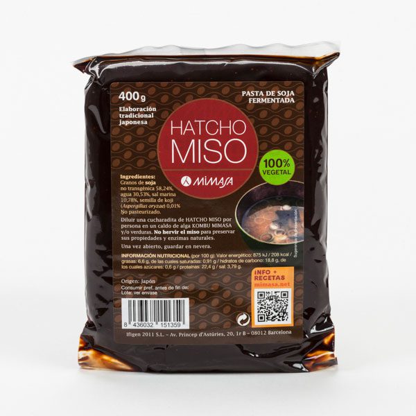 Hatcho Miso (pasta de soja sin cereal) 400 g Mimasa
