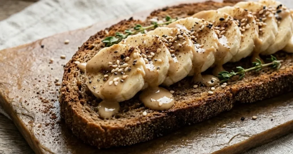  Tostada "Energy" de centeno, plátano y tahín